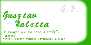 gusztav maletta business card